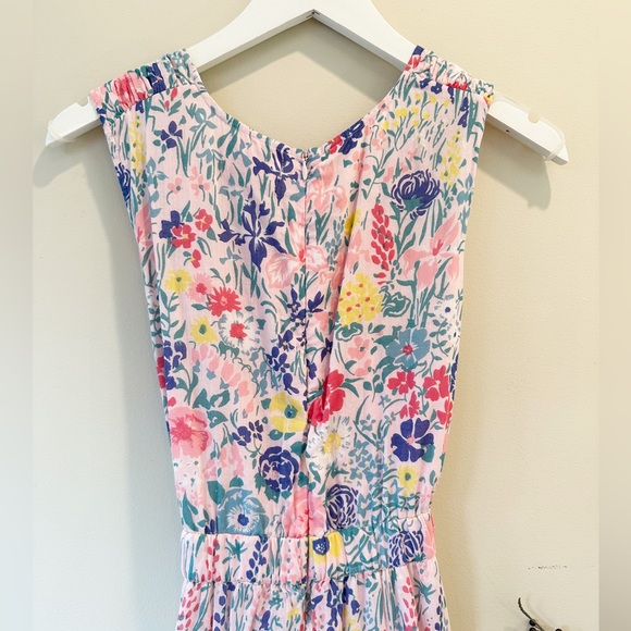 Banjanan Criss Cross Front Keyhole Dress, Pink Floral - Picture 7 of 9